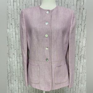 Jasper 100% linen purple/white mix blazer. Sz. 10